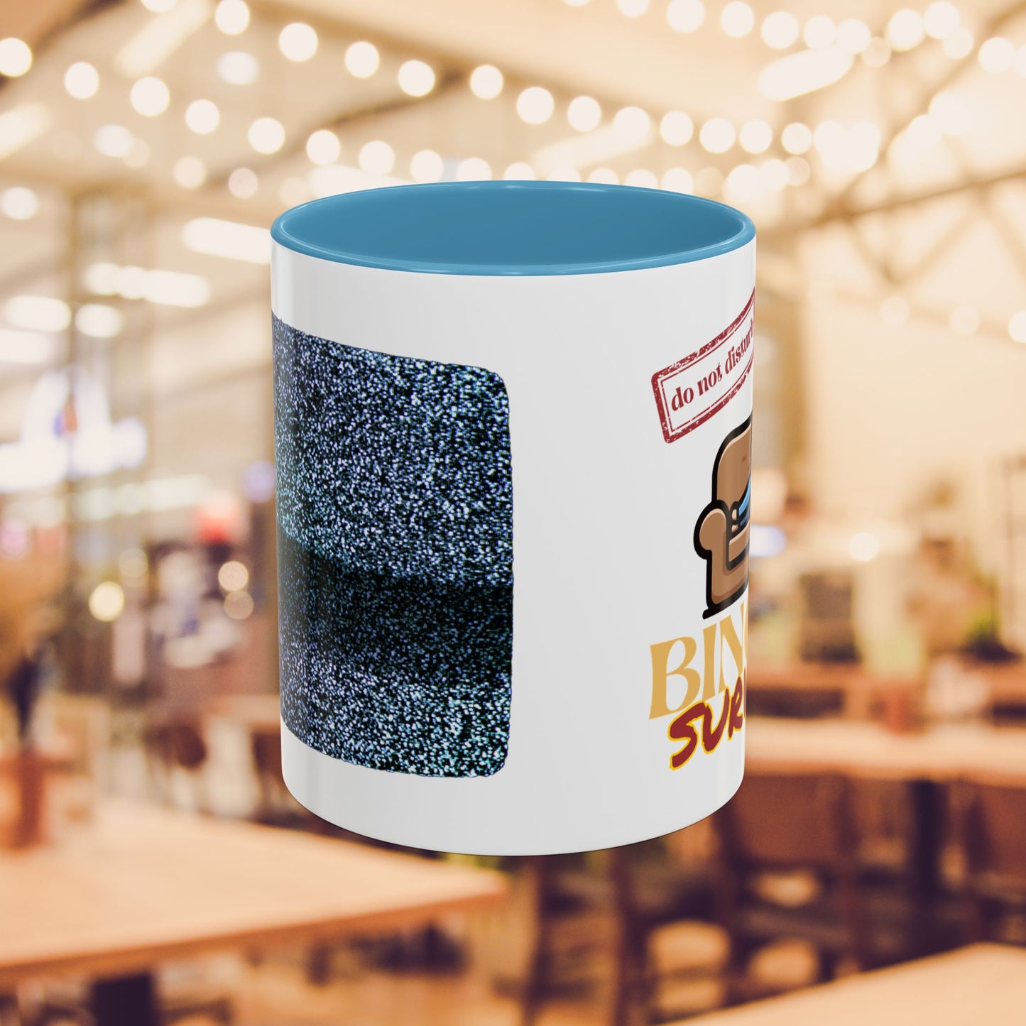 Do Not Disturb: I'm Binging Survivor Accent Coffee Mug, 11oz