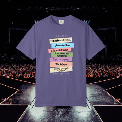 20 Years of Music Jonas Brothers Discography Tee, Dark Color Tee