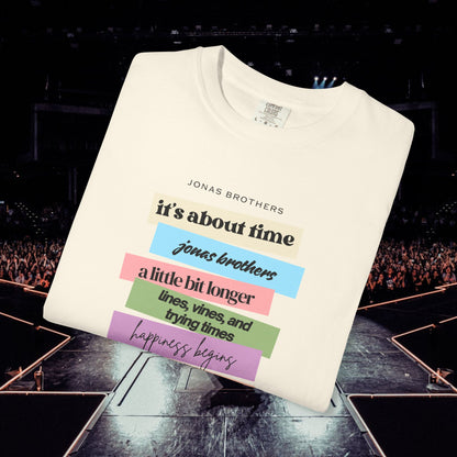 20 Years of Music Jonas Brothers Discography Tee, Light Color Tee