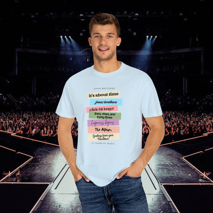 20 Years of Music Jonas Brothers Discography Tee, Light Color Tee