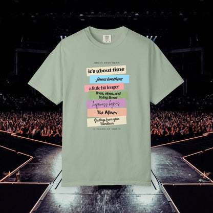 20 Years of Music Jonas Brothers Discography Tee, Light Color Tee