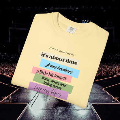 20 Years of Music Jonas Brothers Discography Tee, Light Color Tee