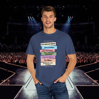 20 Years of Music Jonas Brothers Discography Tee, Dark Color Tee