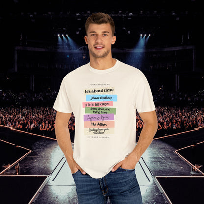 20 Years of Music Jonas Brothers Discography Tee, Light Color Tee