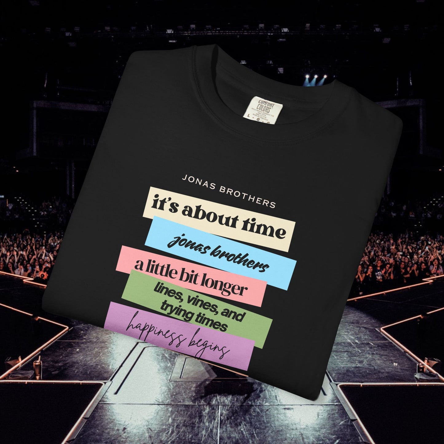 20 Years of Music Jonas Brothers Discography Tee, Dark Color Tee