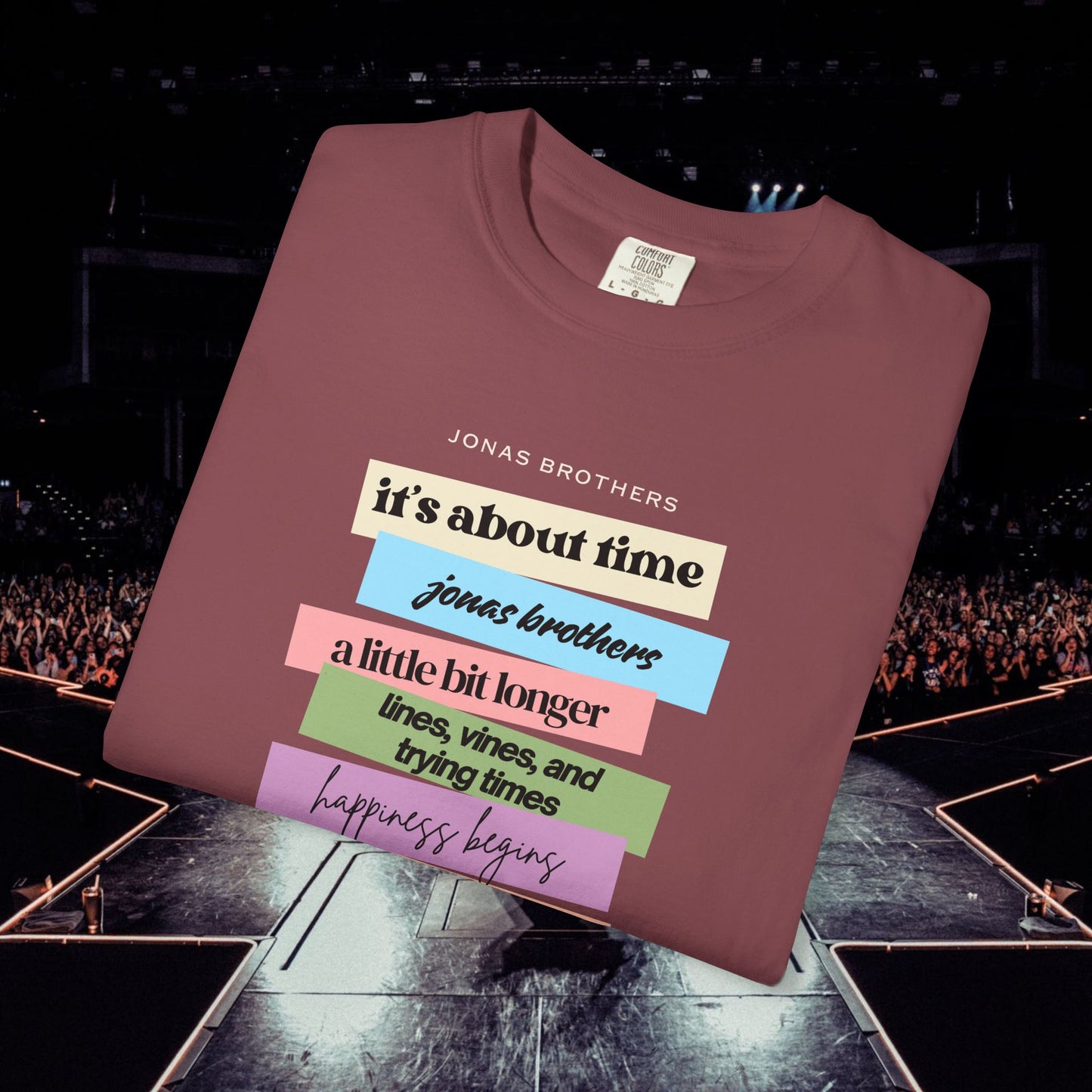 20 Years of Music Jonas Brothers Discography Tee, Dark Color Tee