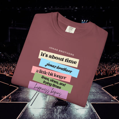 20 Years of Music Jonas Brothers Discography Tee, Dark Color Tee