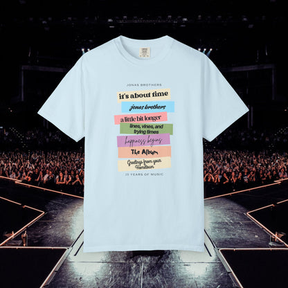 20 Years of Music Jonas Brothers Discography Tee, Light Color Tee