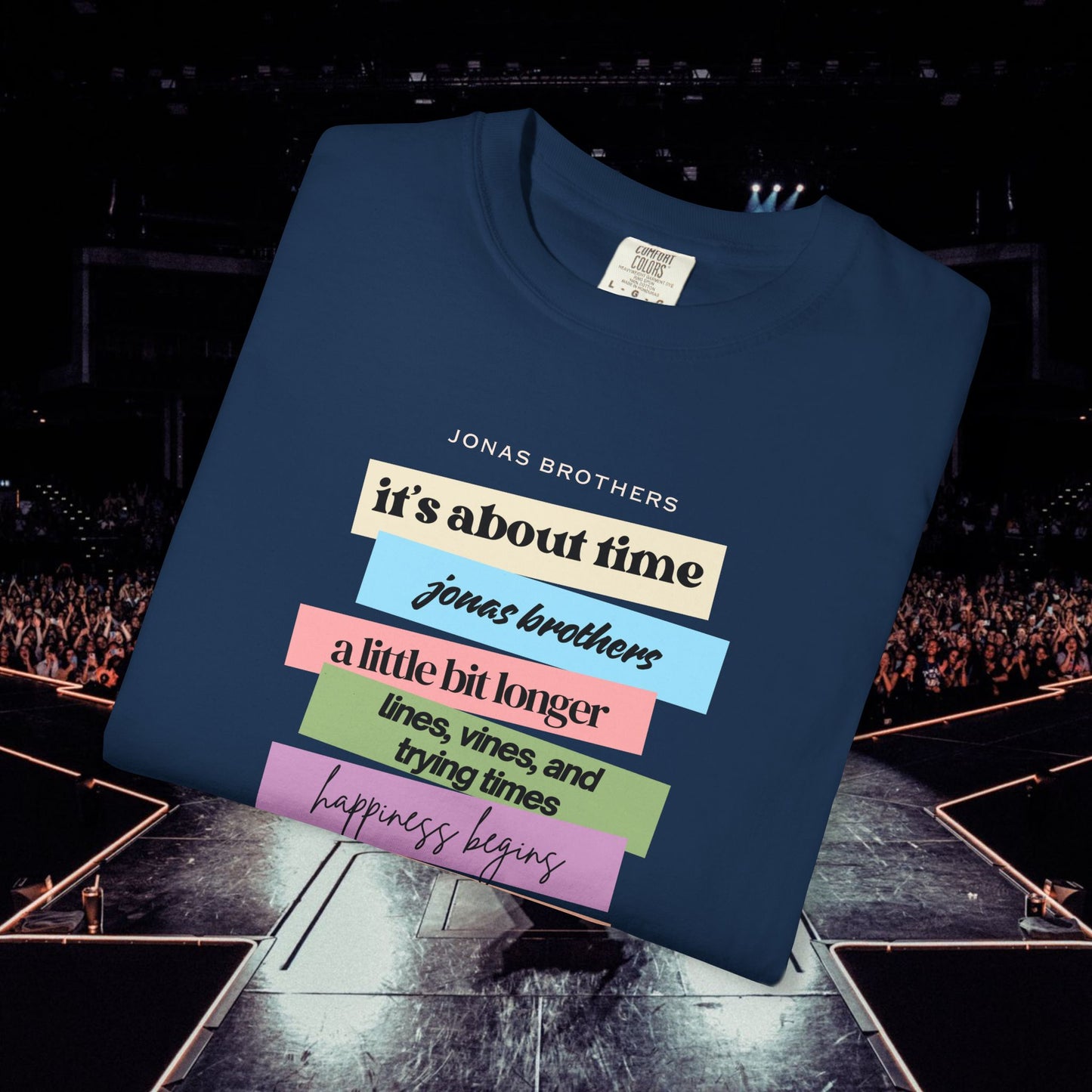 20 Years of Music Jonas Brothers Discography Tee, Dark Color Tee