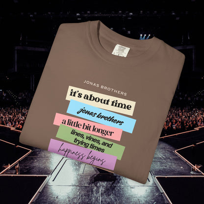 20 Years of Music Jonas Brothers Discography Tee, Dark Color Tee