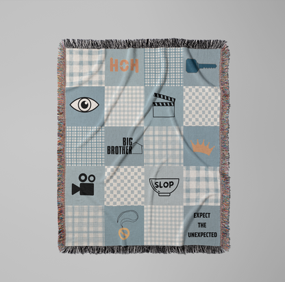 Big Brother CBS TV Show Woven Patchwork Throw Blanket | Gift for Fans of Big Brother