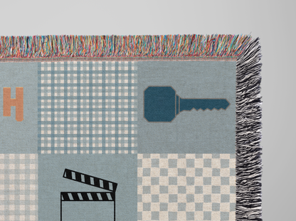 Big Brother CBS TV Show Woven Patchwork Throw Blanket | Gift for Fans of Big Brother