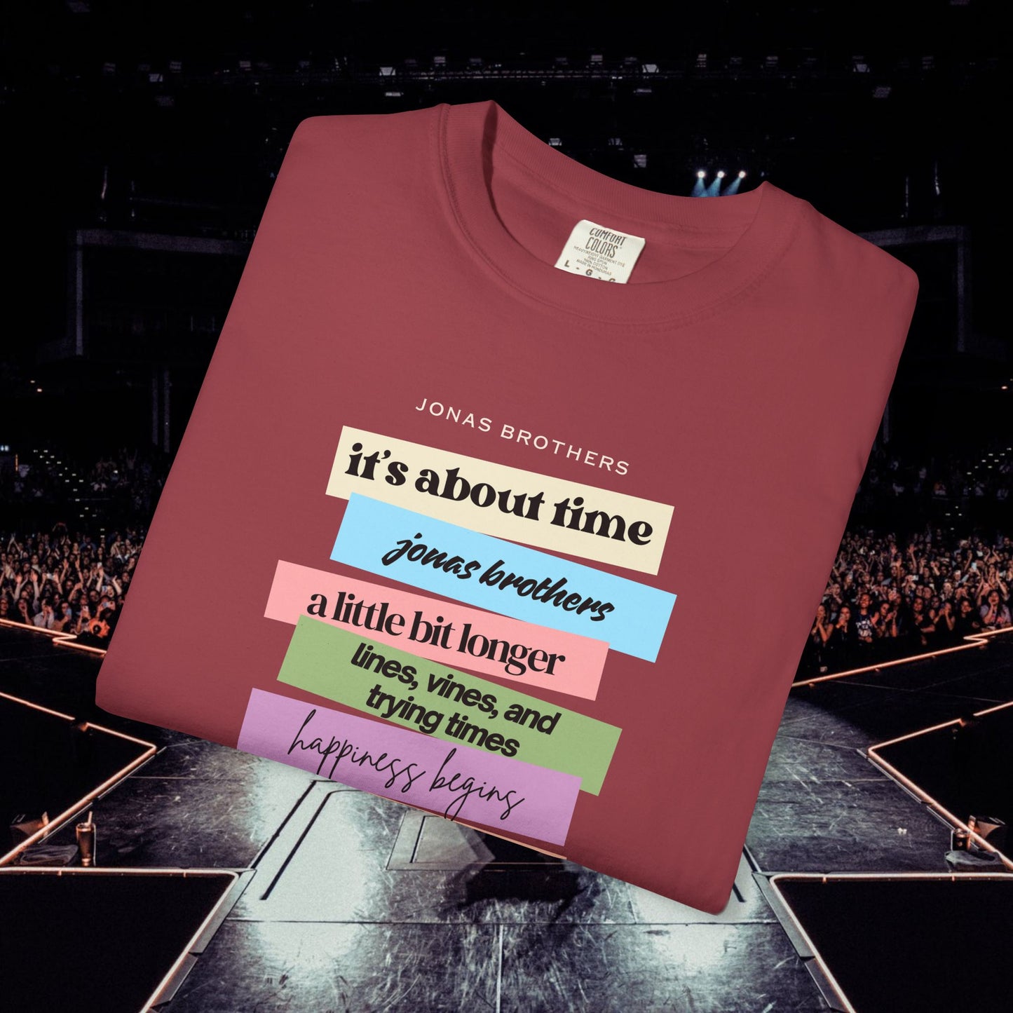 20 Years of Music Jonas Brothers Discography Tee, Dark Color Tee