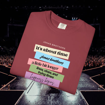 20 Years of Music Jonas Brothers Discography Tee, Dark Color Tee