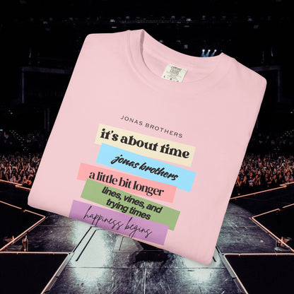 20 Years of Music Jonas Brothers Discography Tee, Light Color Tee