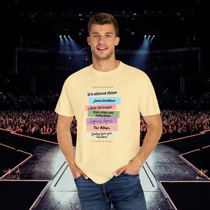 20 Years of Music Jonas Brothers Discography Tee, Light Color Tee