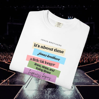 20 Years of Music Jonas Brothers Discography Tee, Light Color Tee