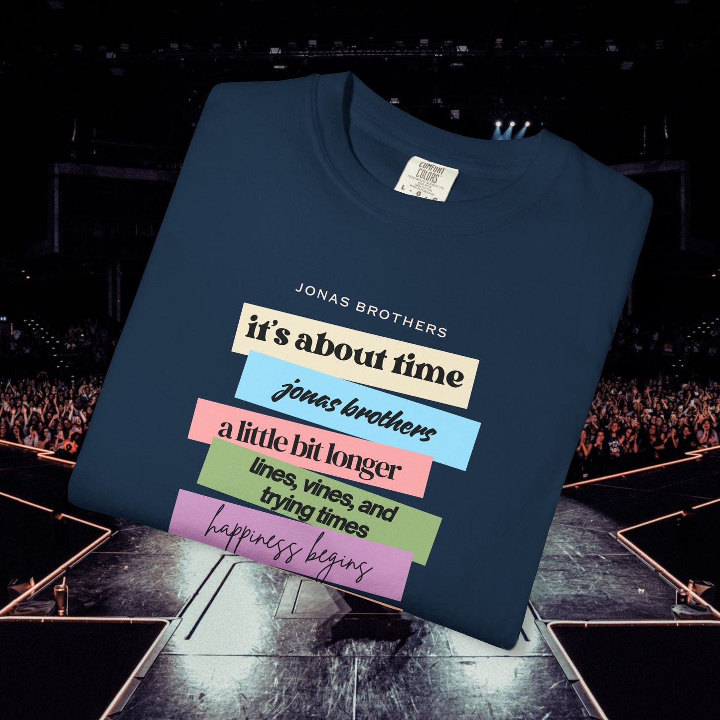 20 Years of Music Jonas Brothers Discography Tee, Dark Color Tee